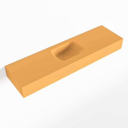 MONDIAZ LEX Ocher vrijhangende solid surface wastafel 110cm., Doe-het-zelf en Verbouw, Sanitair, Overige typen, Nieuw, Ophalen of Verzenden