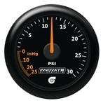 Innovate MTX Analog 30 PSI Vacuum/Boost Gauge Kit - Black, Ophalen of Verzenden, Nieuw