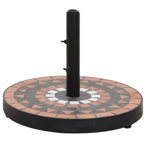 vidaXL Parasolvoet rond 12 kg terracotta wit, Tuin en Terras, Parasols, Parasolvoet, Nieuw, Verzenden