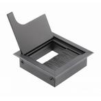 Kabeldoorvoer metaal vierkant, zwart, Nieuw