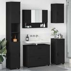 vidaXL Badkamermeubelset 5 pcs Zwart 30 x 35 x 192 cm, Huis en Inrichting, Verzenden, Nieuw