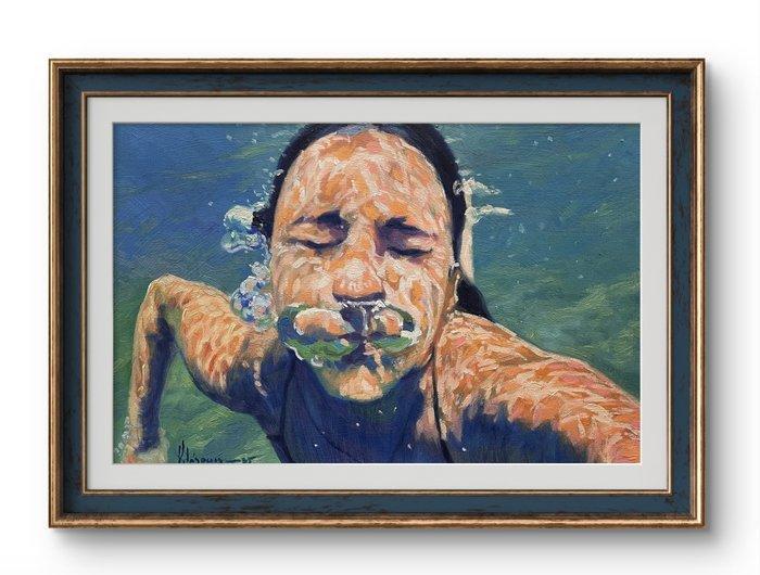 Cristian Mesa Velazquez - Un Suspiro Bajo el Mar, Antiek en Kunst, Kunst | Schilderijen | Modern