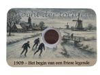 Nederland. Wilhelmina. 1/2 Cent 1909 Coincard Tocht der, Postzegels en Munten, Munten | Nederland