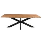 Acaciahouten Eettafel Rechthoek Edge 220x100 cm, Huis en Inrichting, Tafels | Eettafels, Verzenden, Nieuw, Industriële meubels