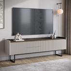Meubella TV-Meubel beige 192 cm | TV-Kast met LED, Huis en Inrichting, Kasten | Televisiemeubels, Overige materialen, Verzenden
