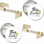 Babyshower sjerpen en buttons Big Brother & Big Sister, Verzenden, Nieuw, Versiering, Geboorte of Huwelijk