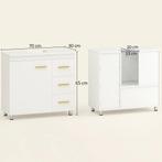 Badkamer Onderkast, 3-traps Ontwerp, MDF, Spaanplaat, Wit, Verzenden, Nieuw