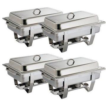 Chafing Dish - 4 stuks compleet - warmhoudbak - 1/1 GN -