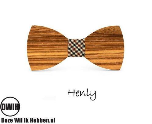 Houten strik: Henly, Kleding | Heren, Stropdassen, Verzenden