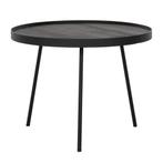 *WOONWINKEL* Zwarte Salontafel Rond Teakhout, Huis en Inrichting, Tafels | Salontafels, Verzenden, Nieuw