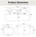 Gele gebogen tweezitsbank met armleuningen compact, Verzenden, Nieuw