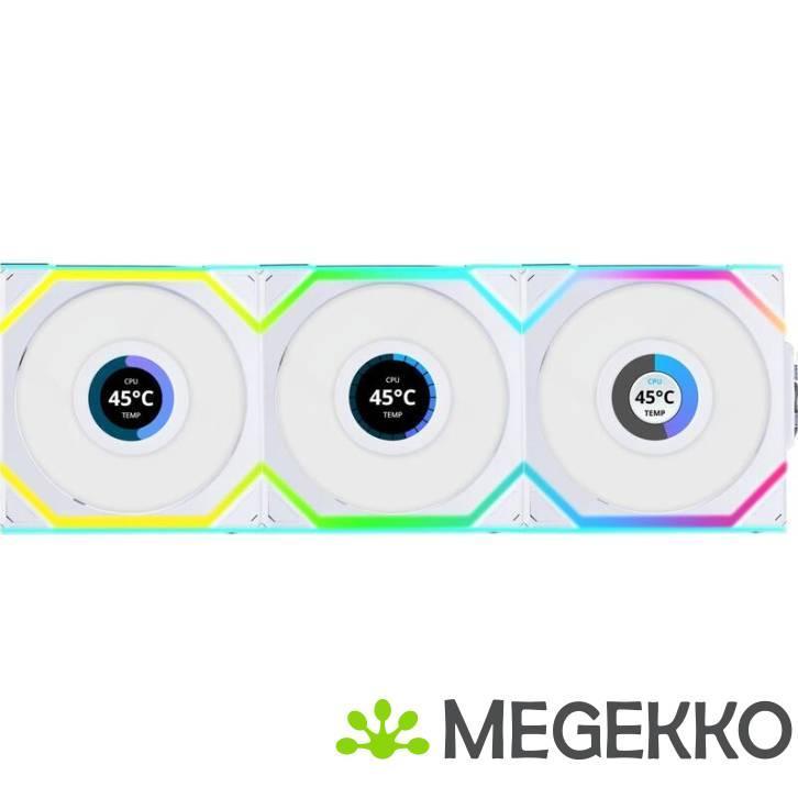 Lian Li UNI FAN SL Wireless LCD Reverse Blade 120mm 3-Pack, Computers en Software, Computerkoelers, Nieuw, Verzenden