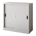 [en.casa] Lockerkast Rieti bureaukast 90x40x90 cm lichtgrijs, Verzenden, Nieuw in verpakking