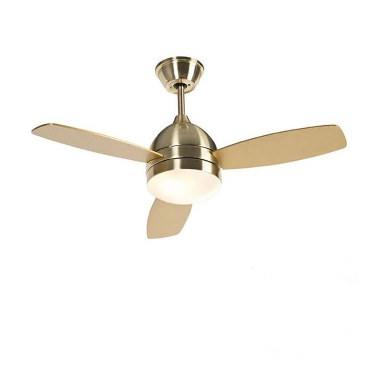 Plafondventilator messing 96cm met afstandsbediening - Rotar, Huis en Inrichting, Lampen | Plafondlampen, Nieuw, Overige materialen