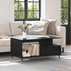 vidaXL Salontafel met lade Zwart eiken 90 x 49 x 45 cm, Huis en Inrichting, Tafels | Salontafels, Minder dan 50 cm, Verzenden
