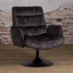 *WOONWINKEL* Tower Living Tropea Draaibare Fauteuil Donkergr, Huis en Inrichting, Fauteuils, Verzenden, Nieuw, Stof