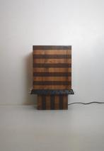 Studio Greca - Tafellamp - Ettore TL - Hout, Metaal, Leder -