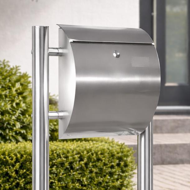 FABRIEKSVERKOOP: hoge korting RVS brievenbus met paal, Tuin en Terras, Brievenbussen, Nieuw