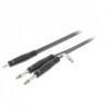 Stereo Audiokabel 2x 6.35 mm Male - 3.5 mm Male 1.5 m Do..., Nieuw