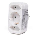 Benson 3-weg stekkeradapter - compact en lichtgewicht - m..., Doe-het-zelf en Verbouw, Elektra en Kabels, Ophalen of Verzenden