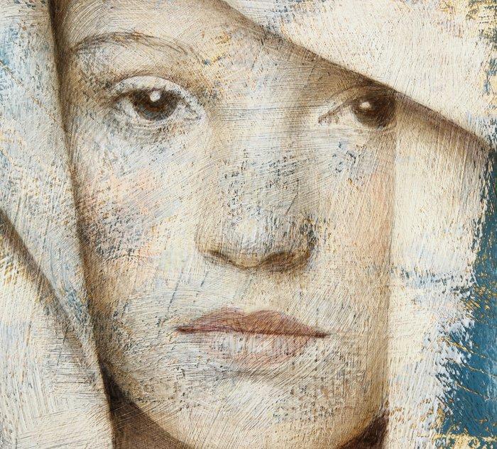 Michal Lukasiewicz - Composition with phthalo green., Antiek en Kunst, Kunst | Schilderijen | Modern