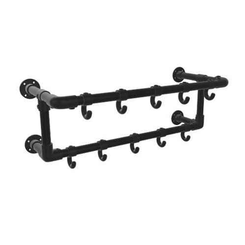 Industriële Steigerbuis Kapstok Birmingham | Zwart 33.7 mm |, Huis en Inrichting, Woonaccessoires | Kapstokken, Ophalen of Verzenden