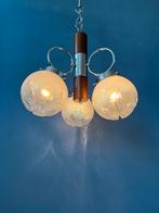 Mazzega Murano Chandelier / Space Age Glass Pendant Light /, Huis en Inrichting, Lampen | Hanglampen, Ophalen of Verzenden, Nieuw