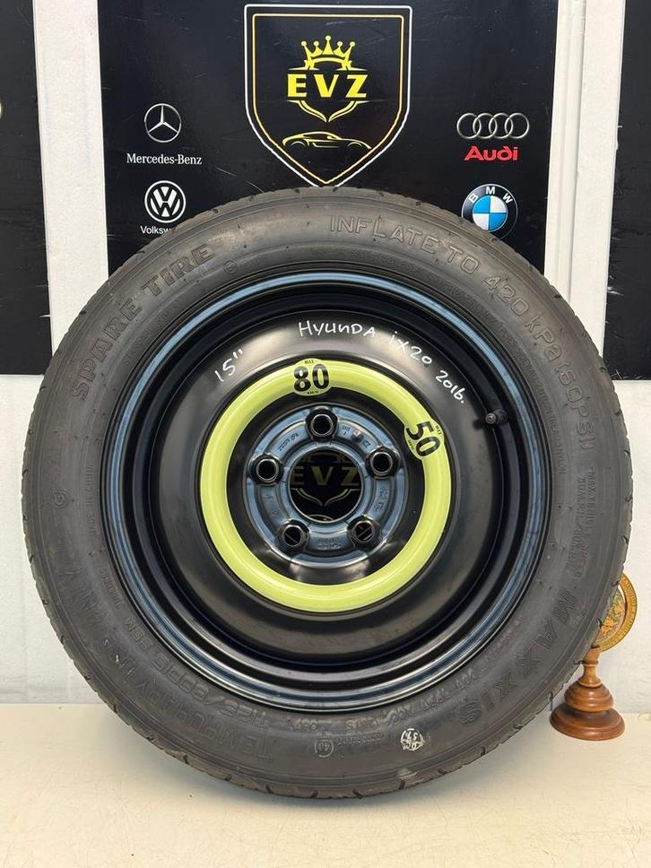 Hyundai iX20 bj.2016 reservewiel/thuiskomer 5x114,3, Auto-onderdelen, Banden en Velgen, 15 inch, Personenwagen, Gebruikt, Banden en Velgen