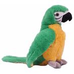 Pluche papegaai knuffel groen 24 cm - Knuffel papegaaien, Kinderen en Baby's, Speelgoed | Knuffels en Pluche, Nieuw, Ophalen of Verzenden