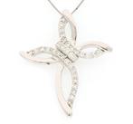 Zonder minimumprijs - Ketting met hanger - 18 karaat Witgoud, Sieraden, Tassen en Uiterlijk, Antieke sieraden