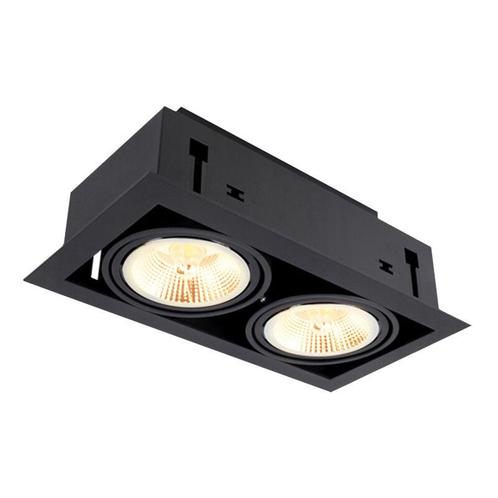 Zwarte inbouwspot Noreen, aluminium, AR111, Huis en Inrichting, Lampen | Spots, Nieuw, Ophalen of Verzenden
