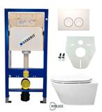 Geberit UP 100 Vesta Rimless wc+ Flatline zitt.+ Delta 21 wi, Doe-het-zelf en Verbouw, Sanitair, Verzenden, Nieuw