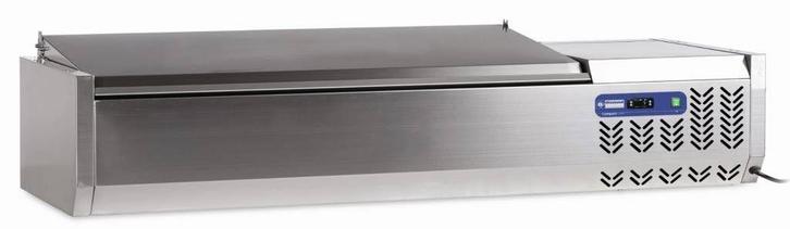 Opzetvitrine 5 x GN 1/4 - 150 mm, met RVS deksel, Zakelijke goederen, Horeca | Keukenapparatuur, Verzenden