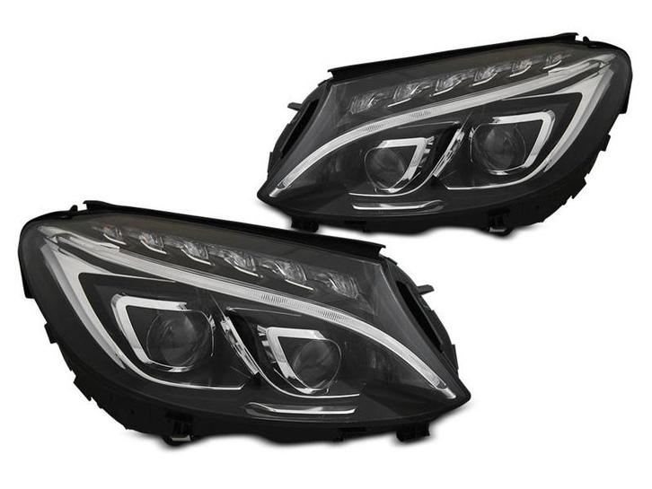 Koplampen Mercedes C-Klasse W205 Full LED Tube Zwart, Auto-onderdelen, Overige Auto-onderdelen, Ophalen of Verzenden