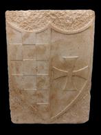 sculptuur, Stemma Araldico Croce Templare - 25 cm -