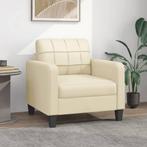 vidaXL Fauteuil 60 cm kunstleer crèmekleurig, Huis en Inrichting, Banken | Bankstellen, Eenpersoons, Verzenden, Nieuw, Leer