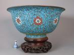 Qing or earlier - Marked! - Kom - Brons, Emaille - Grote 24, Antiek en Kunst