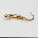 Broche - 18 karaat Geel goud - 0.02ct. tw. Diamant, Sieraden, Tassen en Uiterlijk, Antieke sieraden