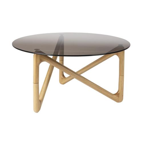 *WOONWINKEL* Dutchbone Naia Ronde Salontafel Naturel Hout En, Huis en Inrichting, Tafels | Salontafels, Nieuw, Verzenden