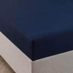 Fresh & Co Bamboe Jersey Hoeslaken - Navy 180 x 200/210 cm, Nieuw, Blauw, Deken of Dekbed, Eenpersoons
