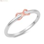 Zilveren vergulde infinity ring, Sieraden, Tassen en Uiterlijk, Ringen, Verzenden, Nieuw, Zilver