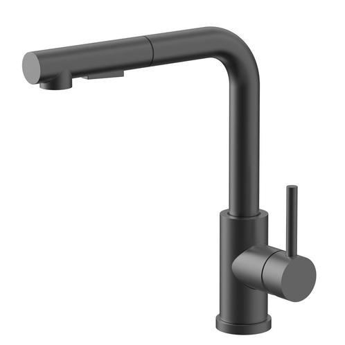 Keukenmengkraan Gabriele gun metal volledig Rvs met, Doe-het-zelf en Verbouw, Sanitair, Verzenden