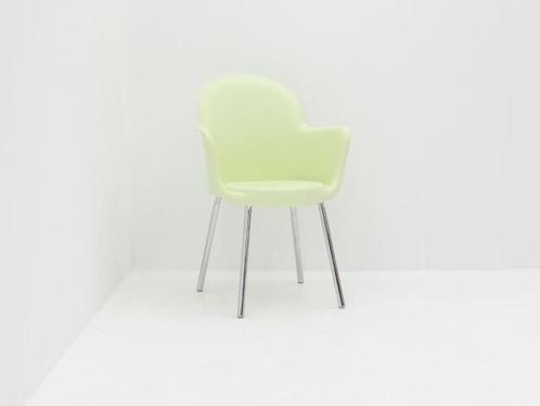 Kantinestoel Gogo Sintesi - kunststof groen - 4-poot chroom, Huis en Inrichting, Stoelen, Gebruikt, Ophalen of Verzenden