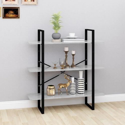 vidaXL Boekenkast 100x30x105 cm bewerkt hout betongrijs, Huis en Inrichting, Kasten | Boekenkasten, 25 tot 50 cm, Nieuw, Overige houtsoorten