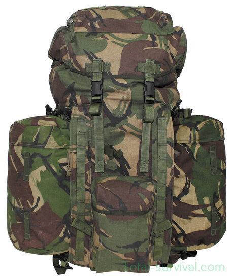 Britse rugzak 100L PLCE LONG met zijtassen, Woodland DPM, Sport en Fitness, Bergsport en Wandelen, Verzenden