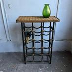 Wijnrek - Vintage Rattan & bamboo Winebottleholder - Rattan,, Antiek en Kunst