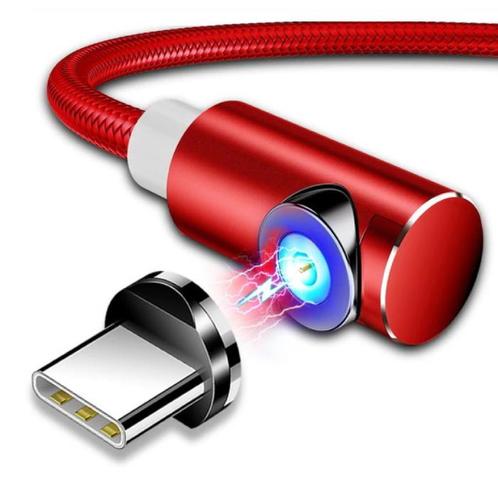 USB 2.0 - USB-C Magnetische Oplaadkabel 2 Meter Gevlochten, Telecommunicatie, Mobiele telefoons | Telefoon-opladers, Nieuw, Verzenden