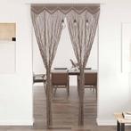 vidaXL Gordijn macramé 140x240 cm katoen taupe, Verzenden, Nieuw