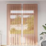 vidaXL Voile gordijnen met roedezakken 2 st terracotta, Huis en Inrichting, Verzenden, Nieuw, Bruin