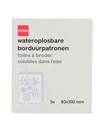 HEMA Wateroplosbare borduurpatronen 8x10cm - 5 stuks beschikbaar voor biedingen